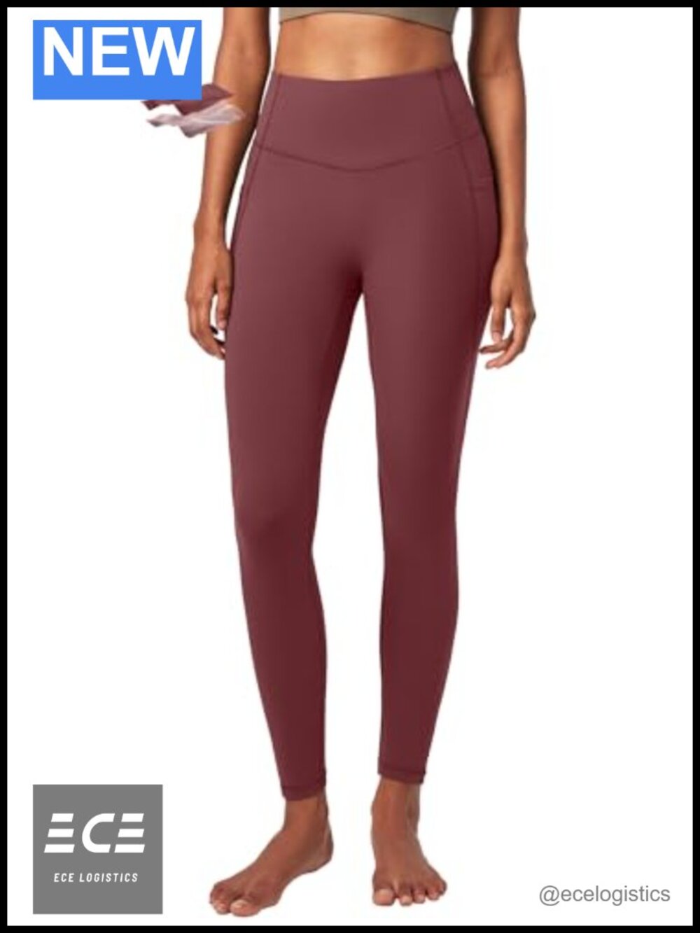 Heathyoga Compression Leggings Tummy Control No Front Seam Pockets Women